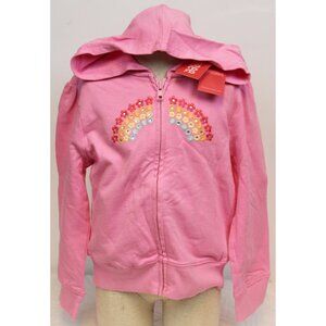 NEW 2007 Gymboree Spring Rainbow Zip up Hoodie 10 Flower Jacket Summer Embroider